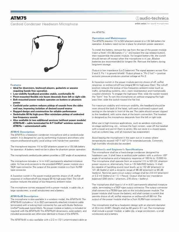 Audio-Technica Headphones ATM75-page_pdf